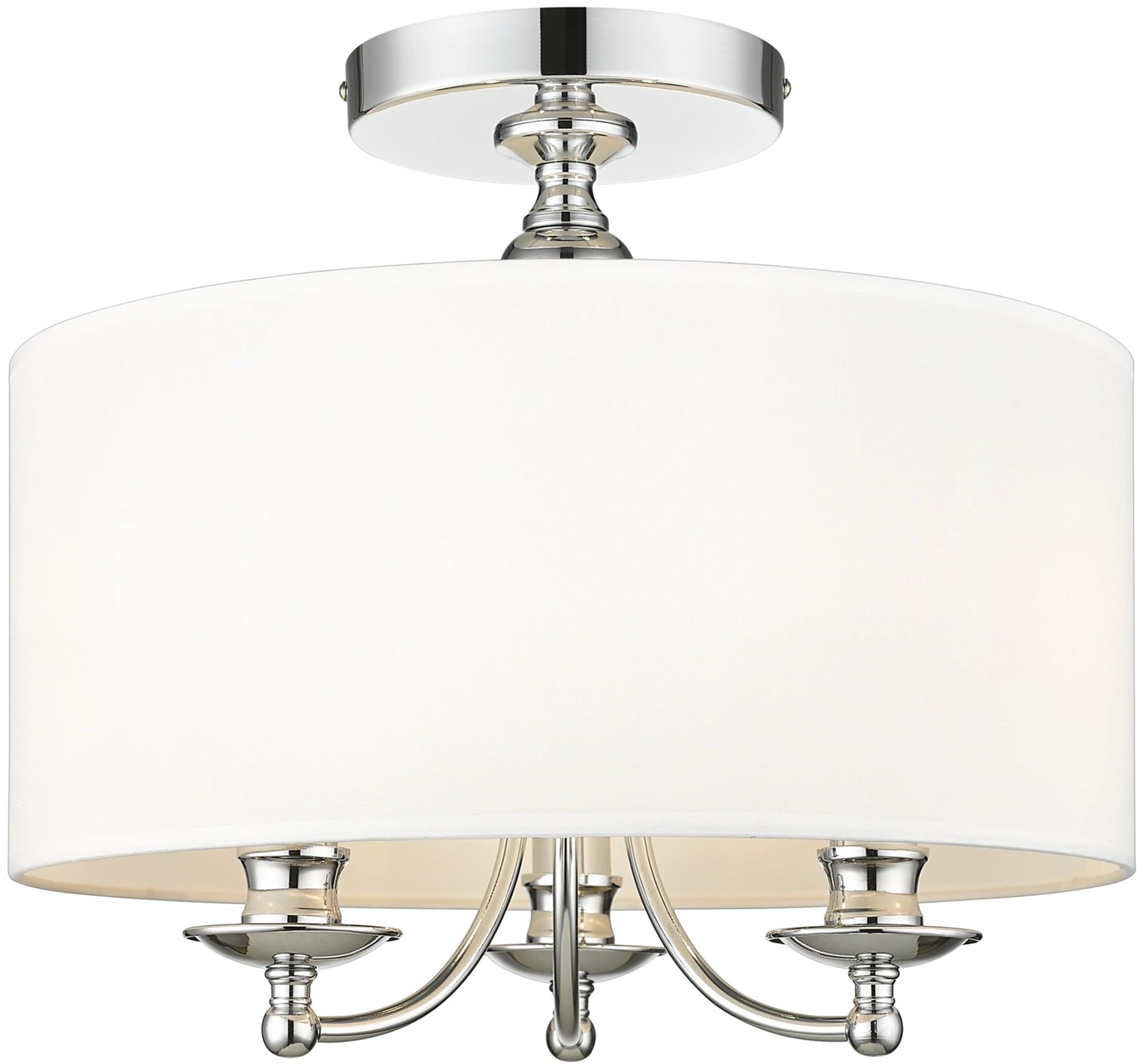 CosmoLight Abu Dhabi lampa podsufitowa 3x40W biały/srebrny C03466CH-WH