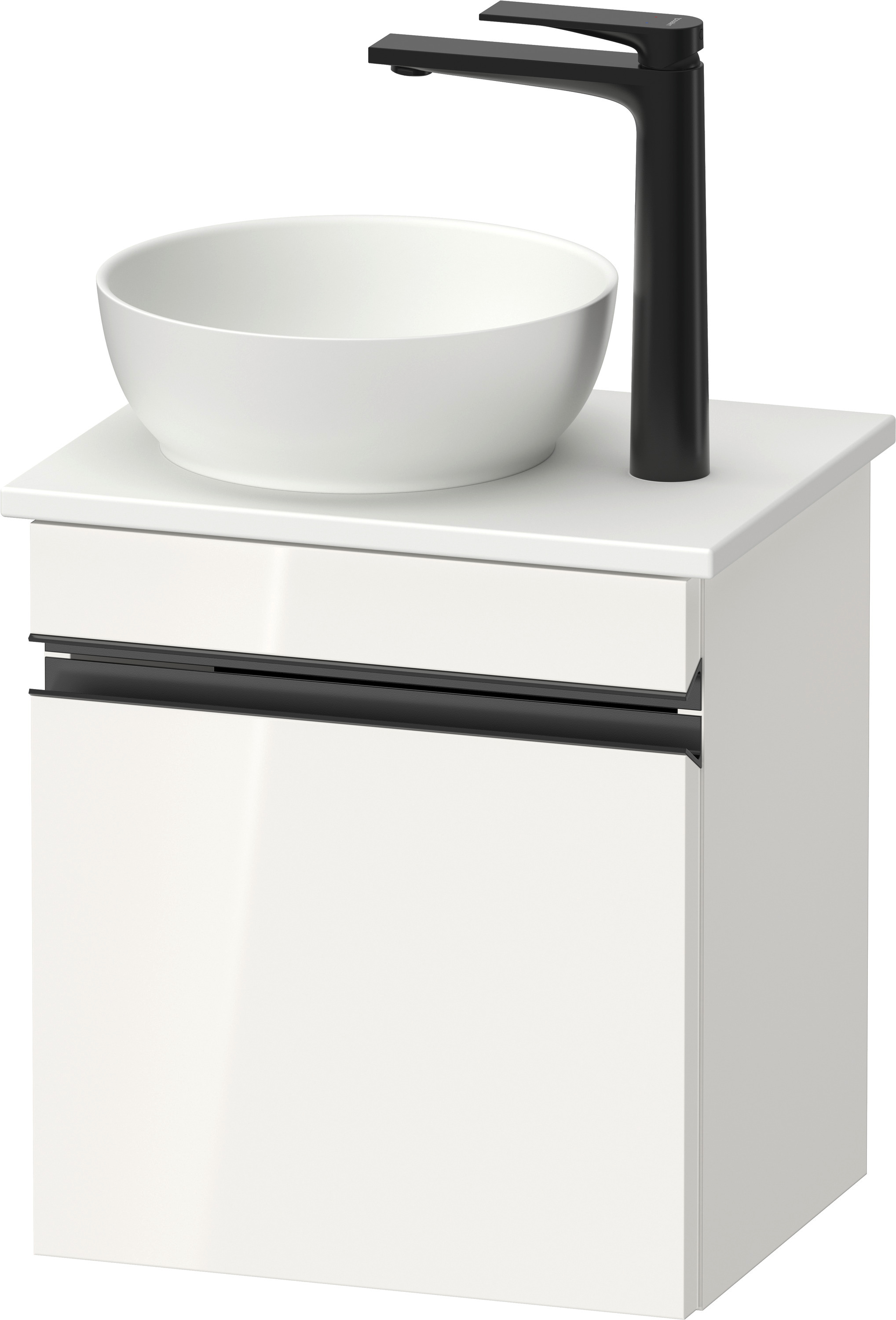 Duravit Sivida szafka 40x32,5x44 cm podumywalkowa wisząca biała-czarna SV4656LBD220000