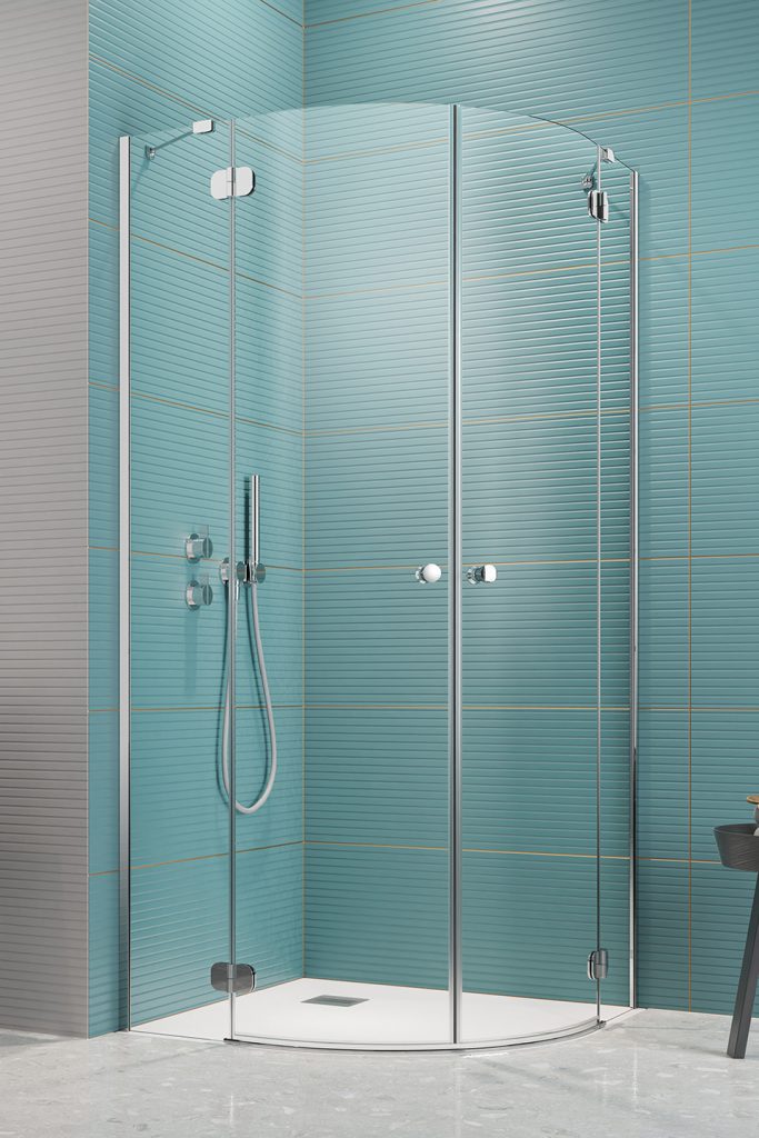 Radaway Torrenta PDD kabina prysznicowa 100x80 cm półokrągła chrom/szkło przezroczyste 131640-01-01