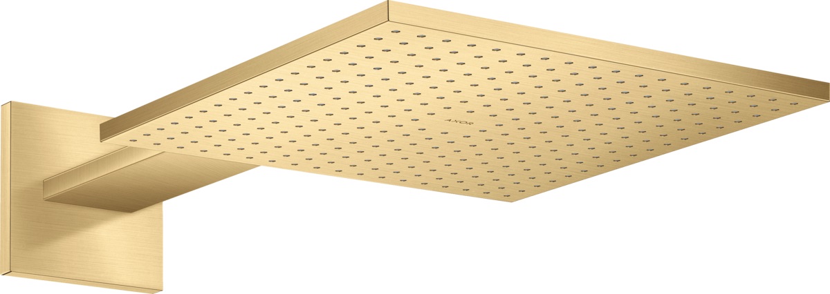 Axor deszczownica z ramieniem 30x30 cm kwadratowa złoty optyczny szczotkowany 35314250