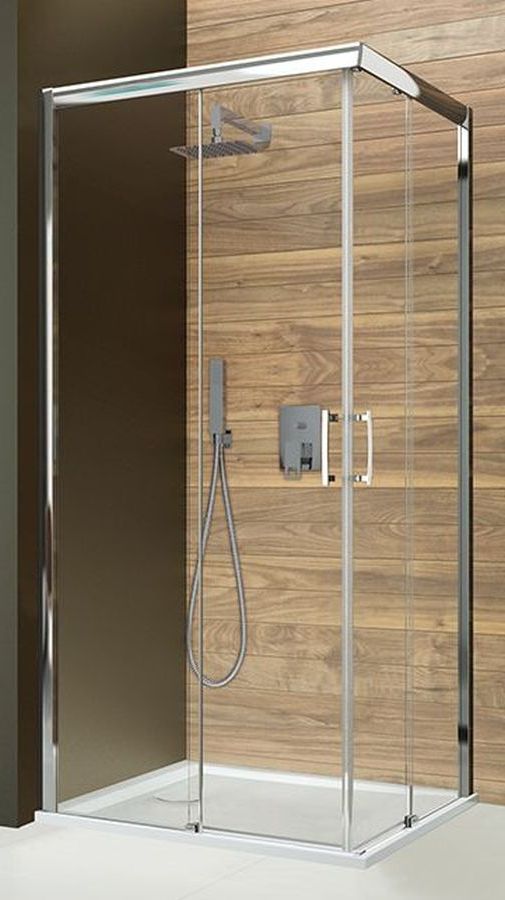 Sanplast Free Zone KNP/FREEZONE-90x100 kabina prysznicowa 100x90 cm prostokątna prawa srebrny błyszczący/szkło przezroczyste ...