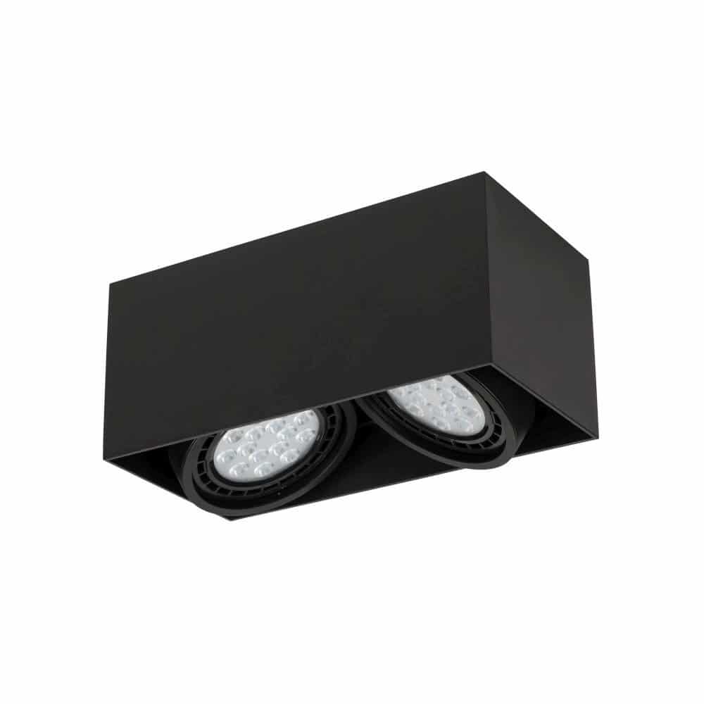Orlicki Design Cardi II lampa podsufitowa 2x8 W czarna OR82029
