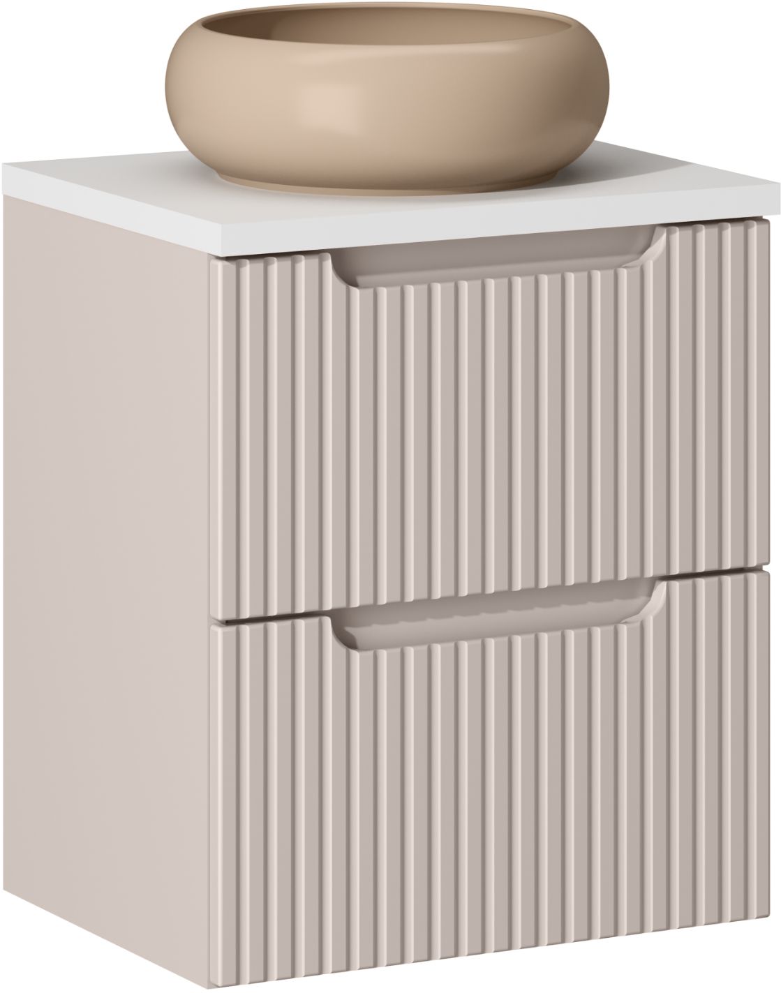 Comad Nova Cashmere szafka 50 cm podumywalkowa wisząca kaszmir z umywalką SET-NOC B WHITE 50CM S UN WIKI C