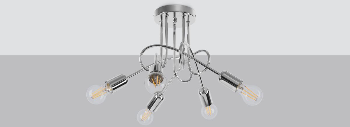 Sollux Lighting Supeł lampa podsufitowa 5x15 W chrom SL.1441