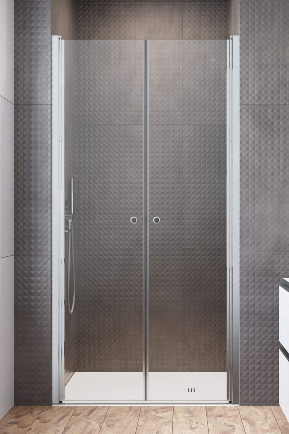 Radaway Eos DWD I drzwi prysznicowe 70 cm wnękowe chrom/szkło przezroczyste 137783-01-01