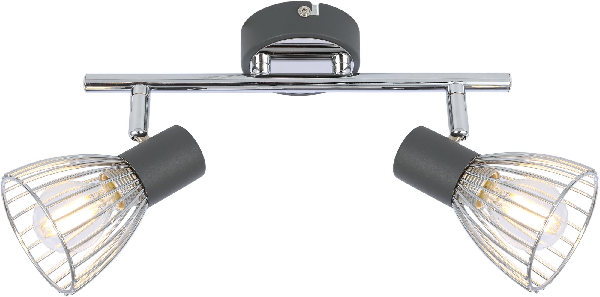 Candellux Modo lampa podsufitowa 2x40W czarny/chrom 92-61522