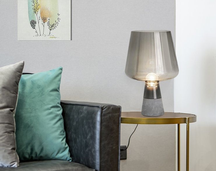 Abigali Goblet lampa stołowa 1x40W przydymiona/szara TLS-E14