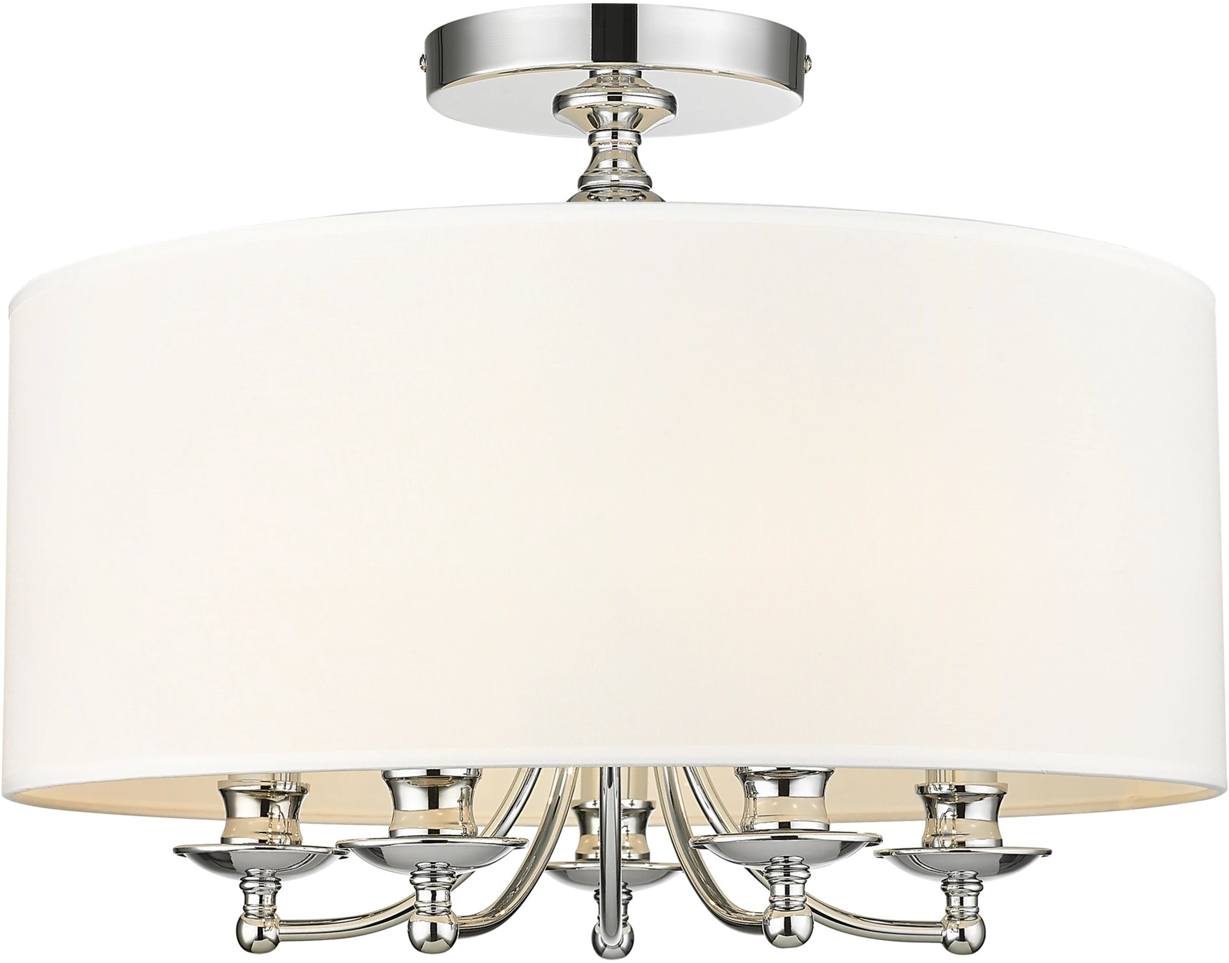 CosmoLight Abu Dhabi lampa podsufitowa 5x40 W biała C05428CH-WH