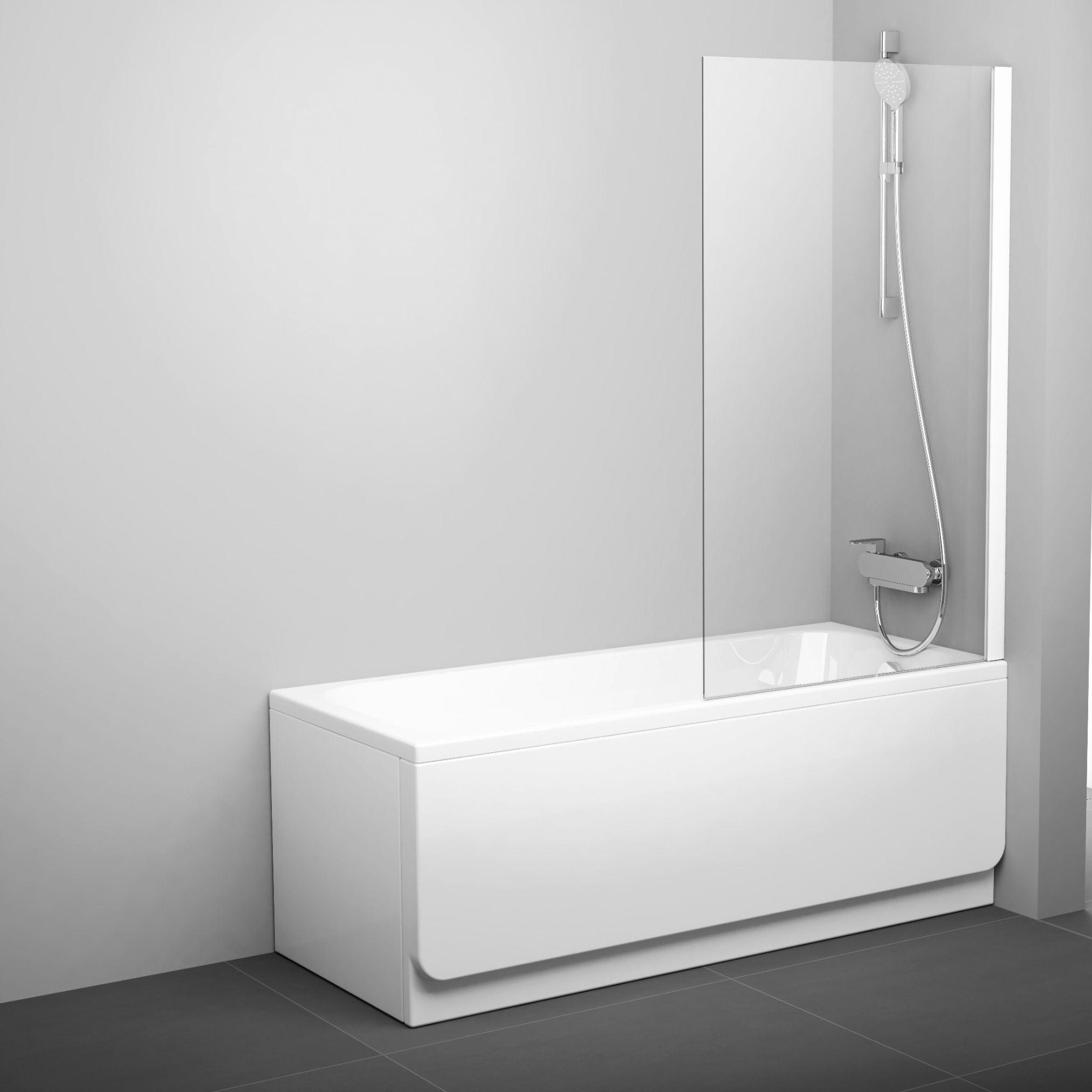 Ravak Pivot PVS1-80 parawan nawannowy 80 cm 1-częściowy biały/przezroczyste 79840100Z1
