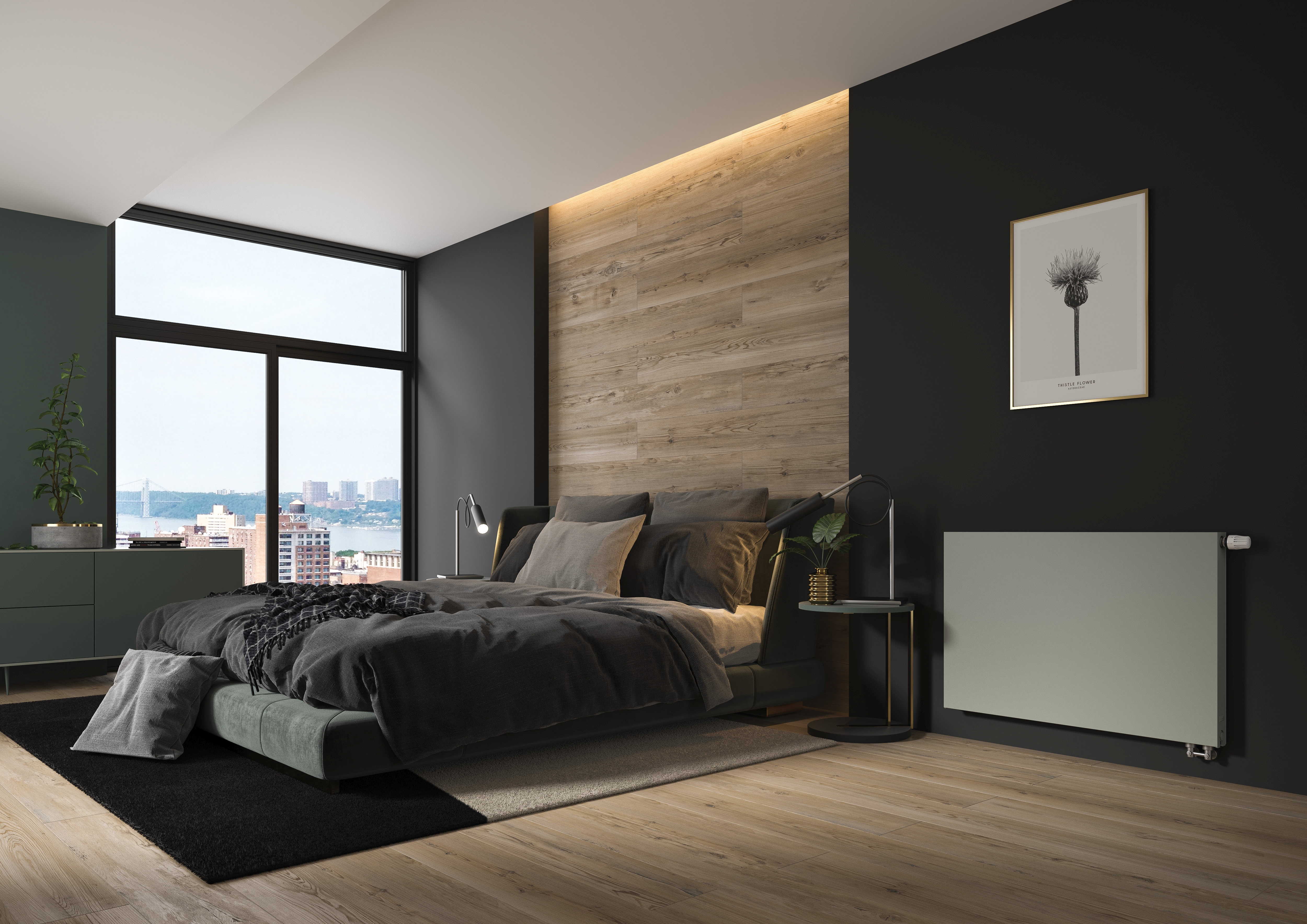 Purmo Plan Ventil Compact grzejnik płytowy 60x40 cm podłączenie dolne biały FCV22 600x400