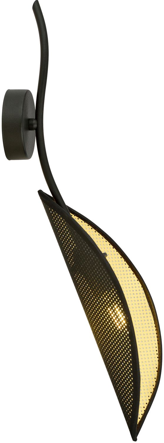 Emibig Lotus kinkiet 1x10 W czarny-złoty 1106/K1