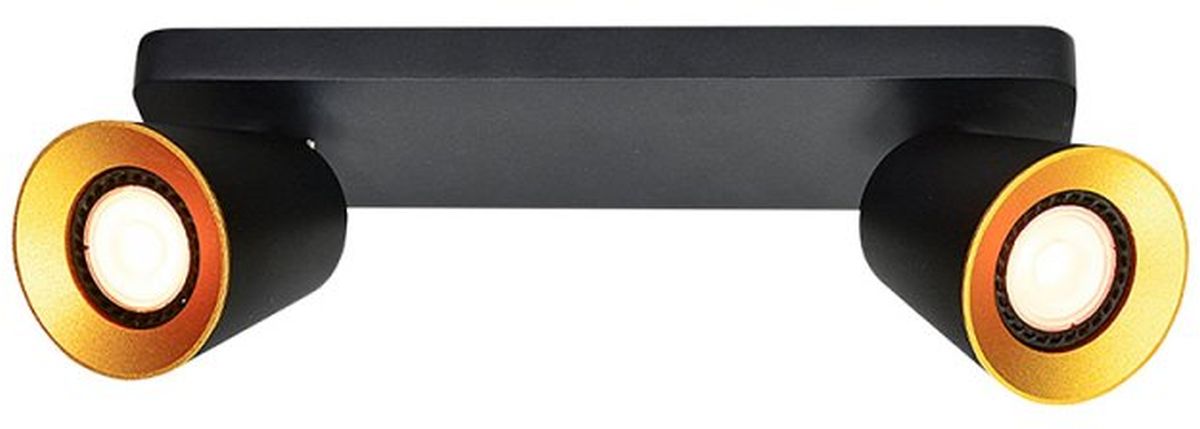 GTV Elli lampa podsufitowa 2x20 W czarna OS-ELLI-2GU10-10-DEC