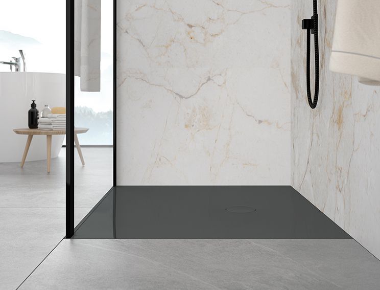 Sanplast Open Mineral brodzik 130x90 cm prostokątny szary łupek 645-430-0560-51-000