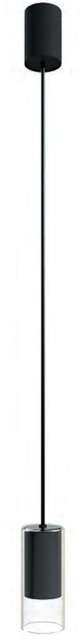 Nowodvorski Lighting Cylinder S lampa wisząca 1x10W czarna/przezroczysta 7866