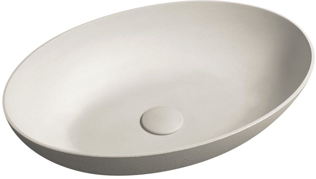 Sapho Formigo umywalka 60x40 cm owalna nablatowa piaskowa FG214