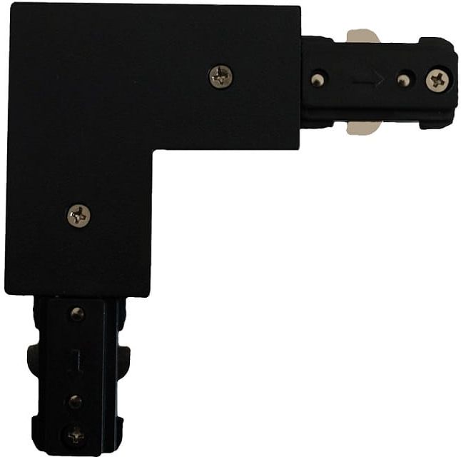 Light Prestige System 1F łącznik do szynoprzewodów L czarny LP-552-S-BK