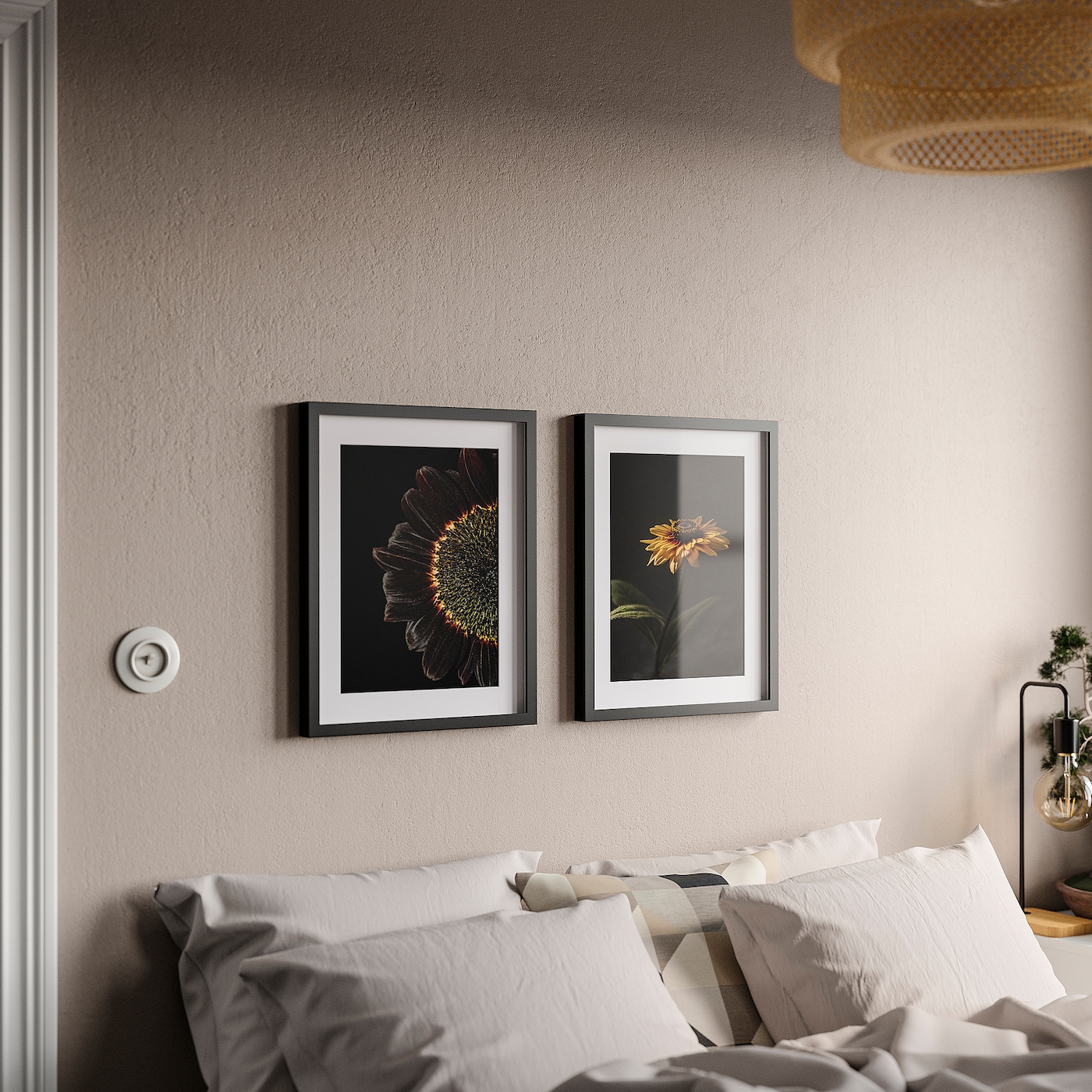 IKEA RÖDALM rama z plakatem, słoneczniki, 40x50 cm