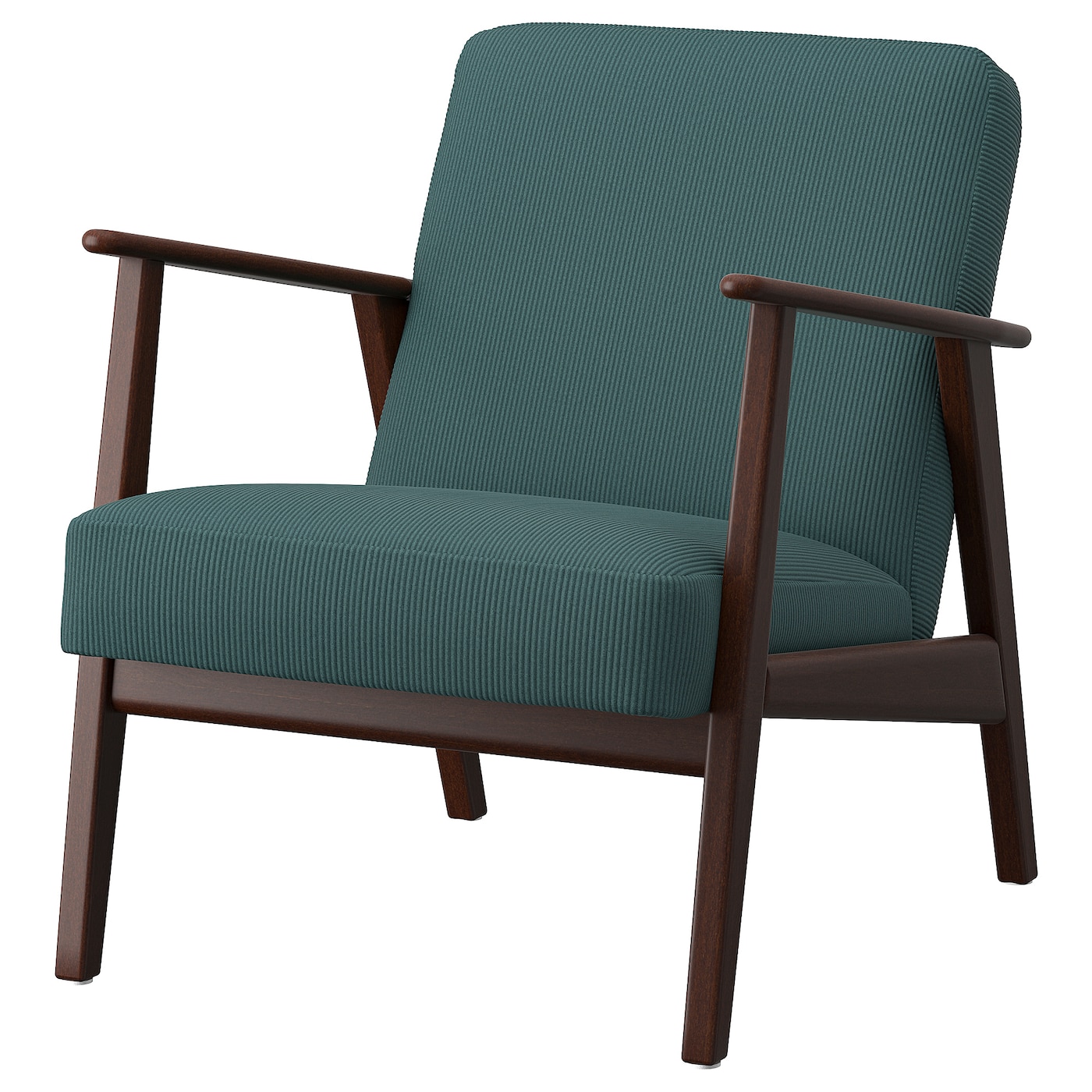 IKEA EKENÄSET fotel, Kelinge szaroturkusowy, Wysokość oparcia: 46 cm