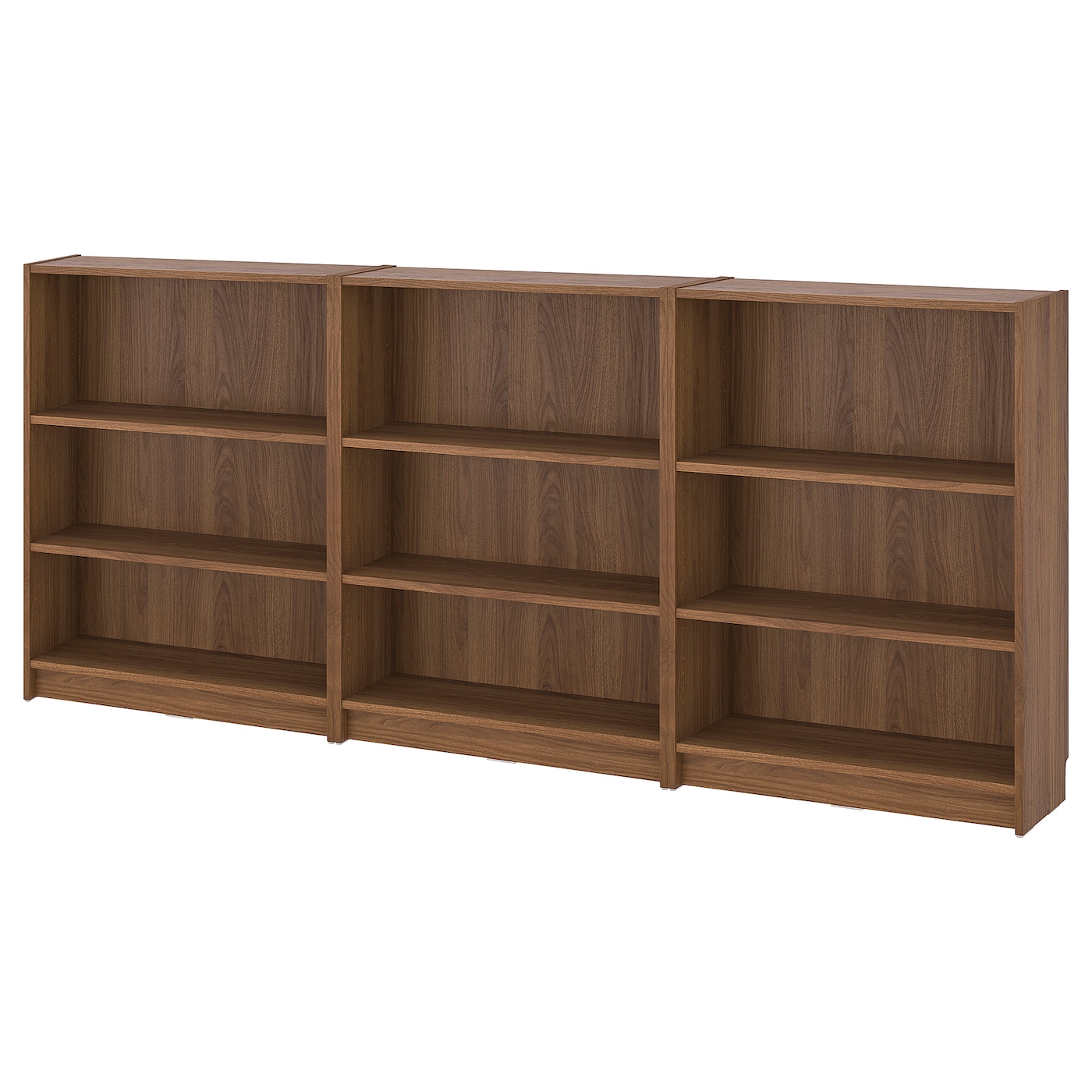 IKEA BILLY kombinacja regałowa, brązowy orzech, 240x28x106 cm