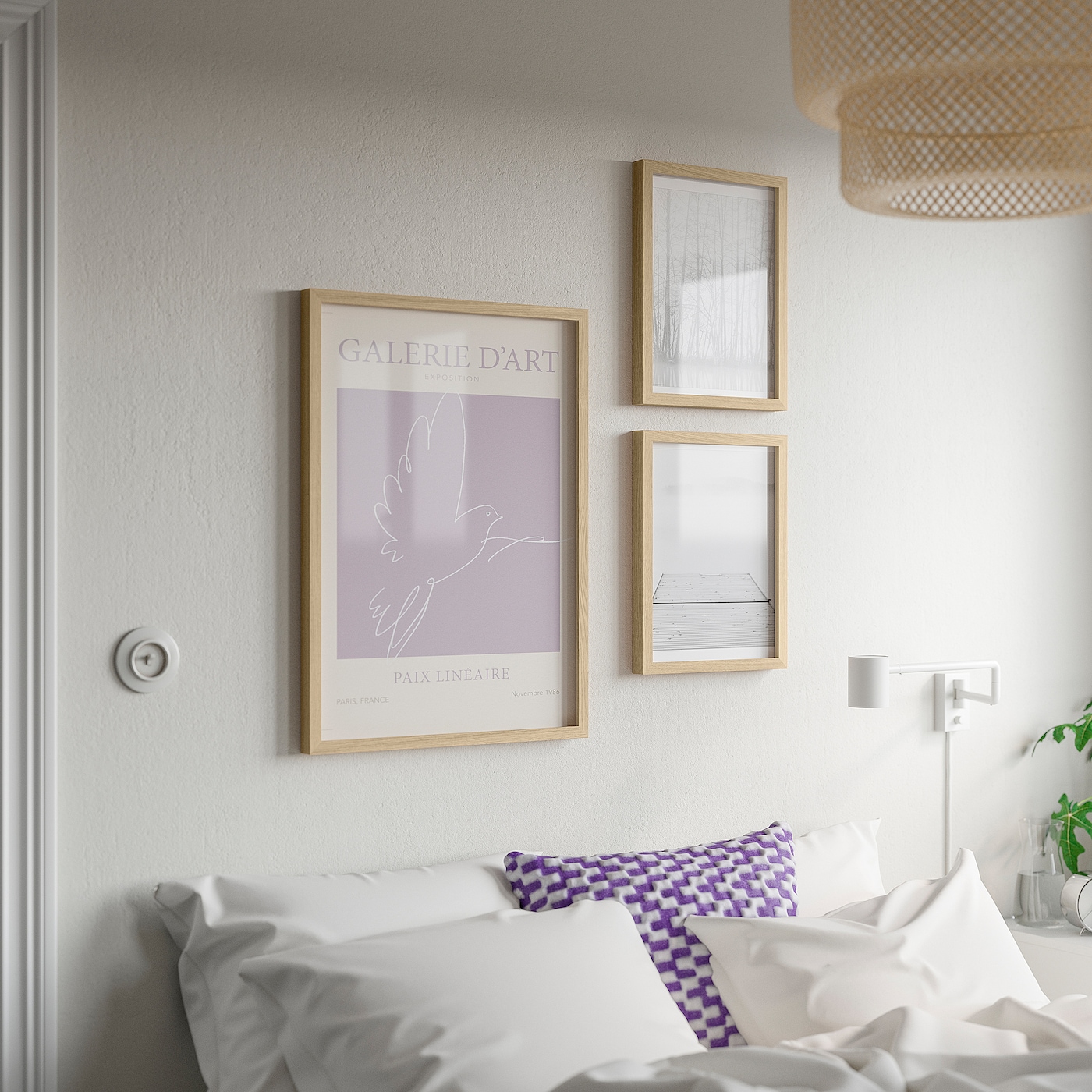 IKEA RÖDALM rama z plakatem, Paix Lineaire, 50x70 cm