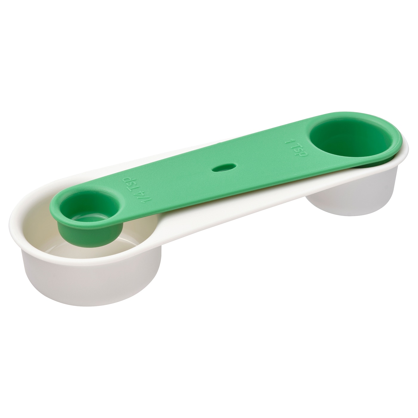 IKEA UPPFYLLD miarka, zestaw 2 szt, kremowy/jaskrawozielony
