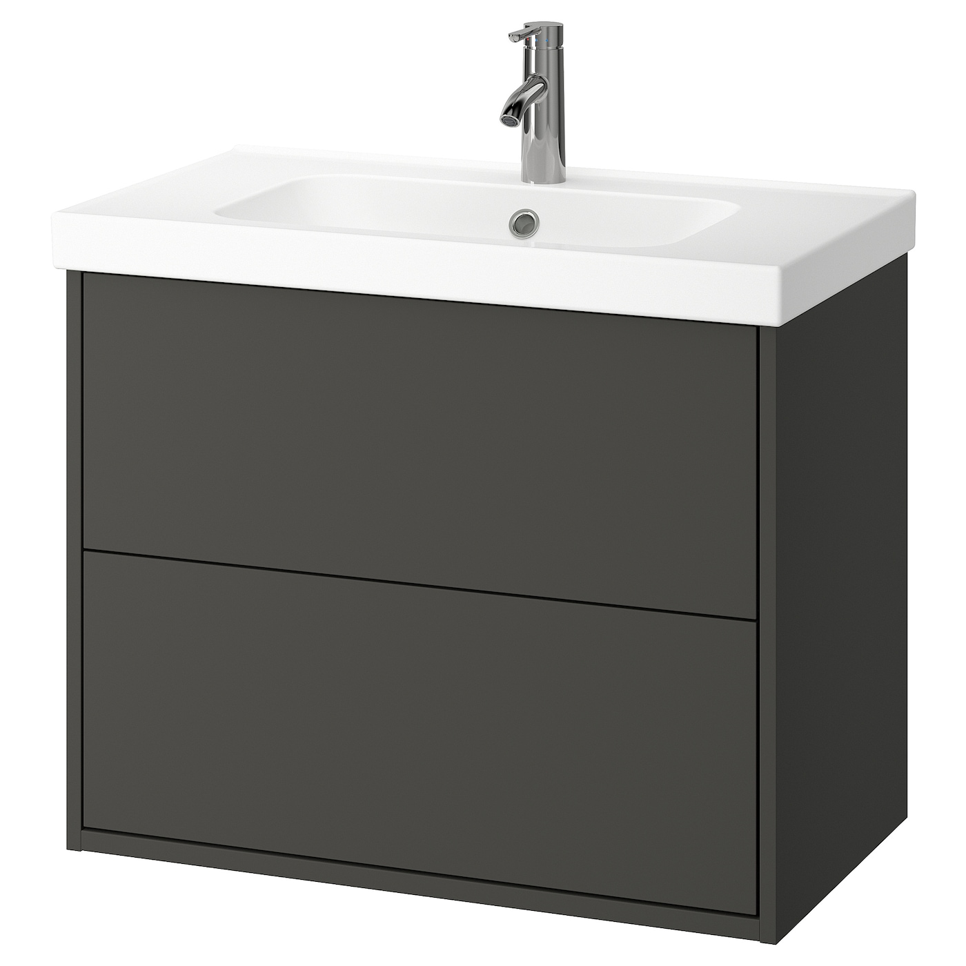IKEA HAVBÄCK / ORRSJÖN szaf umyw z szufladami/umyw/bateria, ciemnoszary, 82x49x69 cm