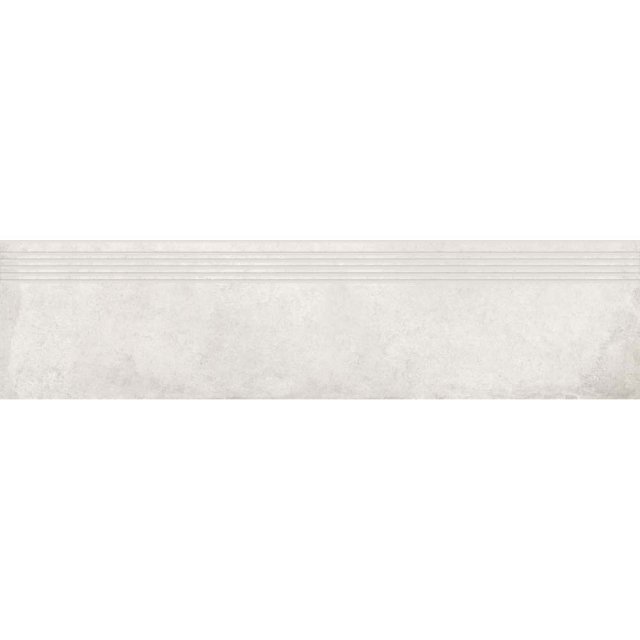 Gres szkliwiony stopnica DIVERSO white mat 8mm 29,8x119,8 gat. I