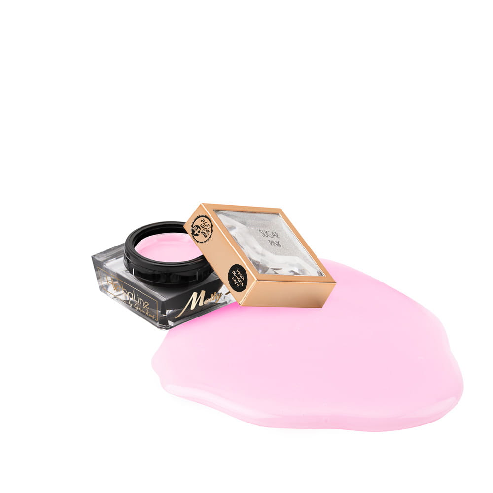 Żel budujący do paznokci HEMA/Di-HEMA Free z olejkiem z drzewa herbacianego MollyLac HerbaLine Sugar Pink by Gosia Kruś 5 g