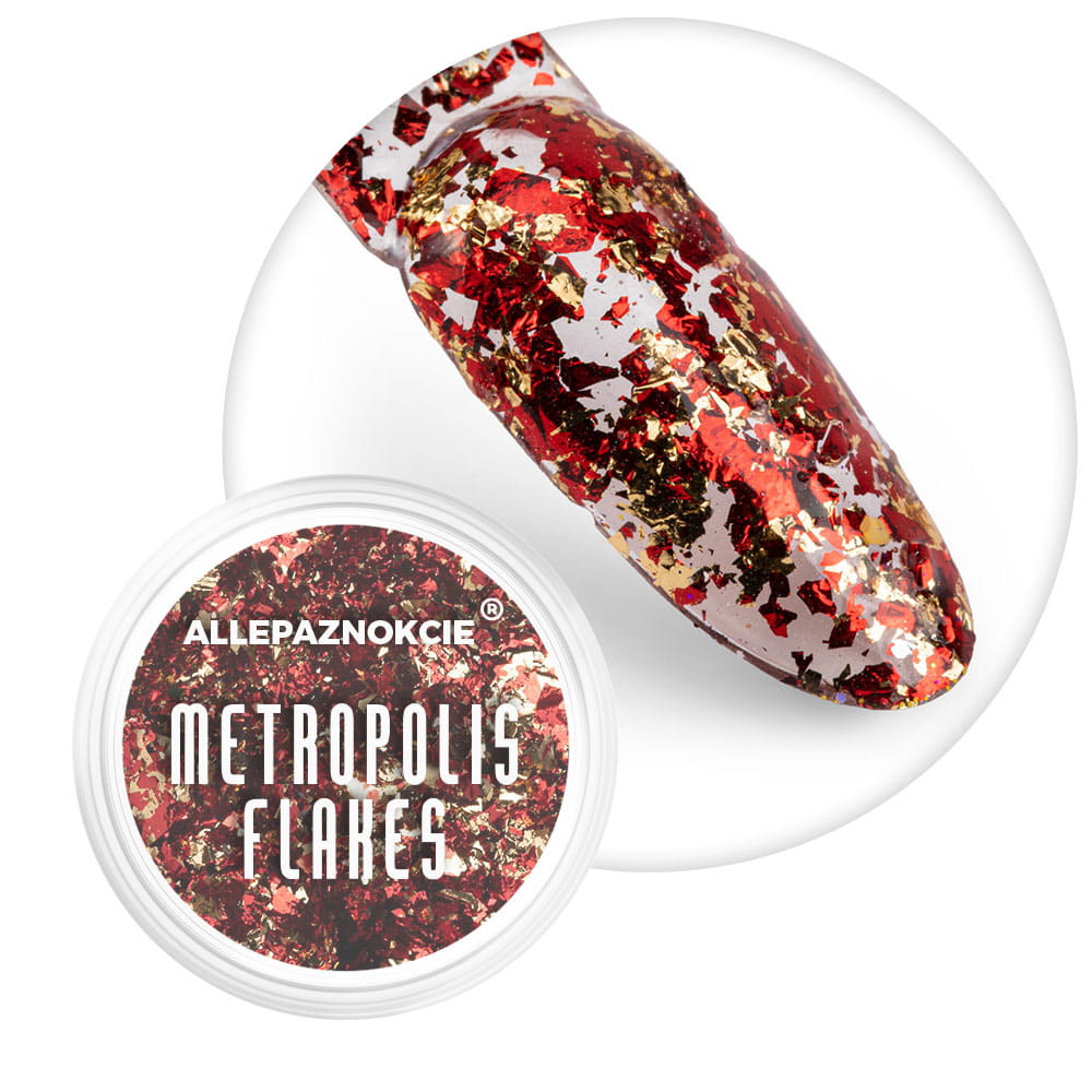 Pyłek do paznokci Metropolis Flakes Allepaznokcie 0,15g Nr 6