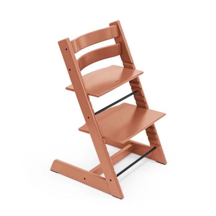 Stokke Tripp Trapp + Newborn Set - rosnące krzesełko do karmienia z zestawem dla noworodka-Terracotta-Anthracite