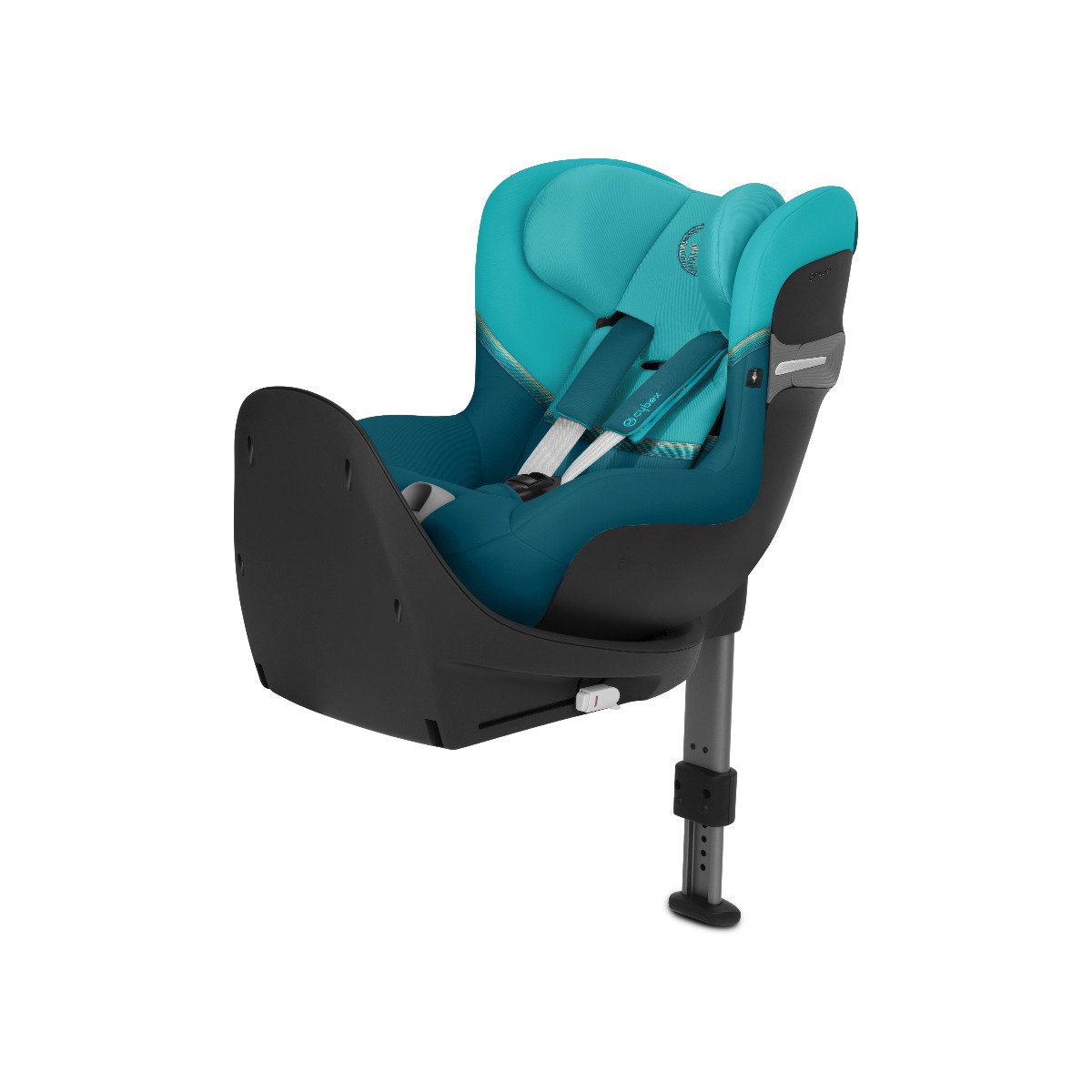 Cybex, Sirona S I-size z bazą - obrotowy fotelik samochodowy od urodzenia do 105 cm wzrostu (ok. 4 lat)-River Blue