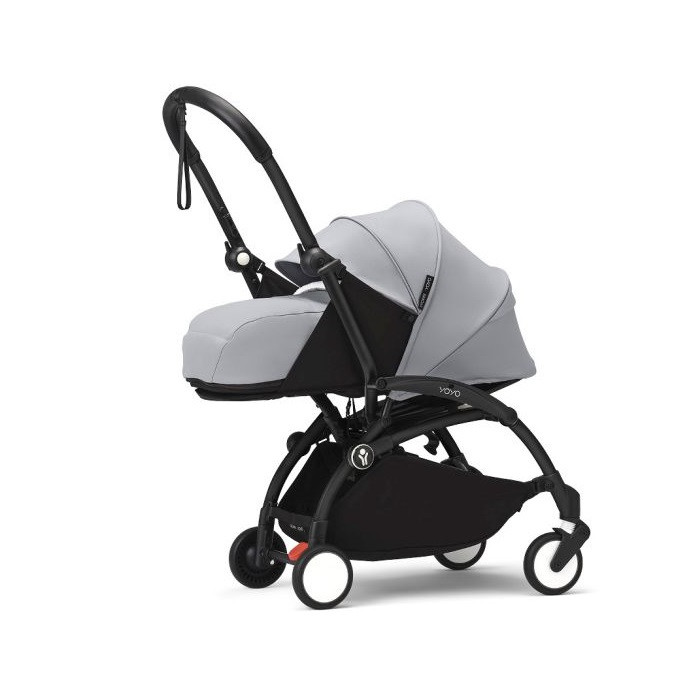 Stokke Yoyo 3 - wózek spacerowy z zestawem dla noworodków-Stone/ Czarna rama