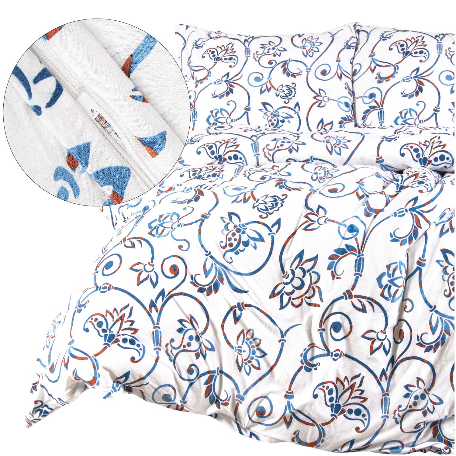 Komplet pościeli 220x200 JERSEY 100% BAWEŁNA kolorowa poszwa + poszewki