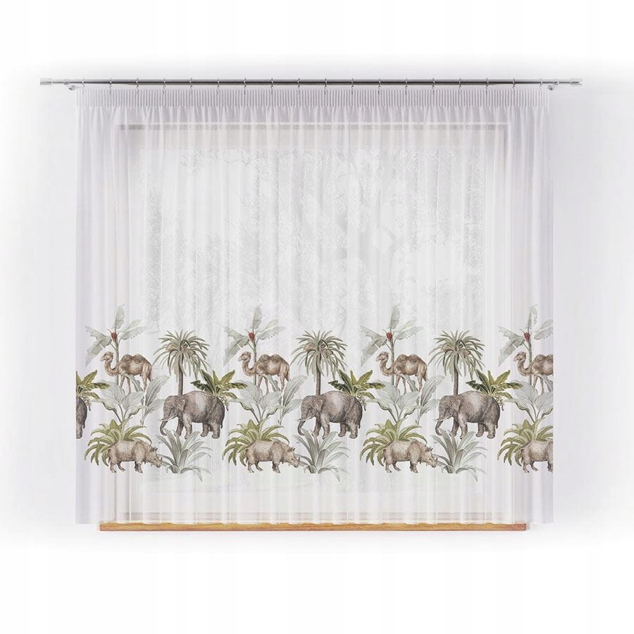 Safari Pojazdy Firana dla dzieci 150x200 - kolorowa i zabawna