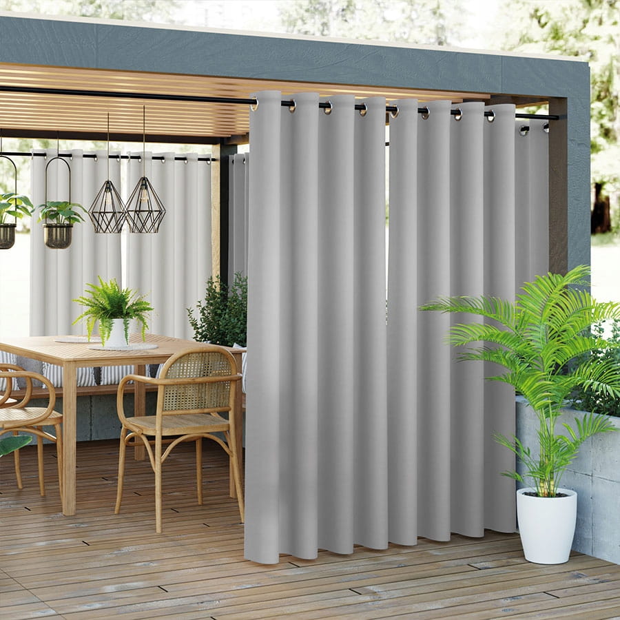 Zasłona gotowa Gardenia na przelotkach 180x140cm Szara ZASŁONY NA ALTANĘ