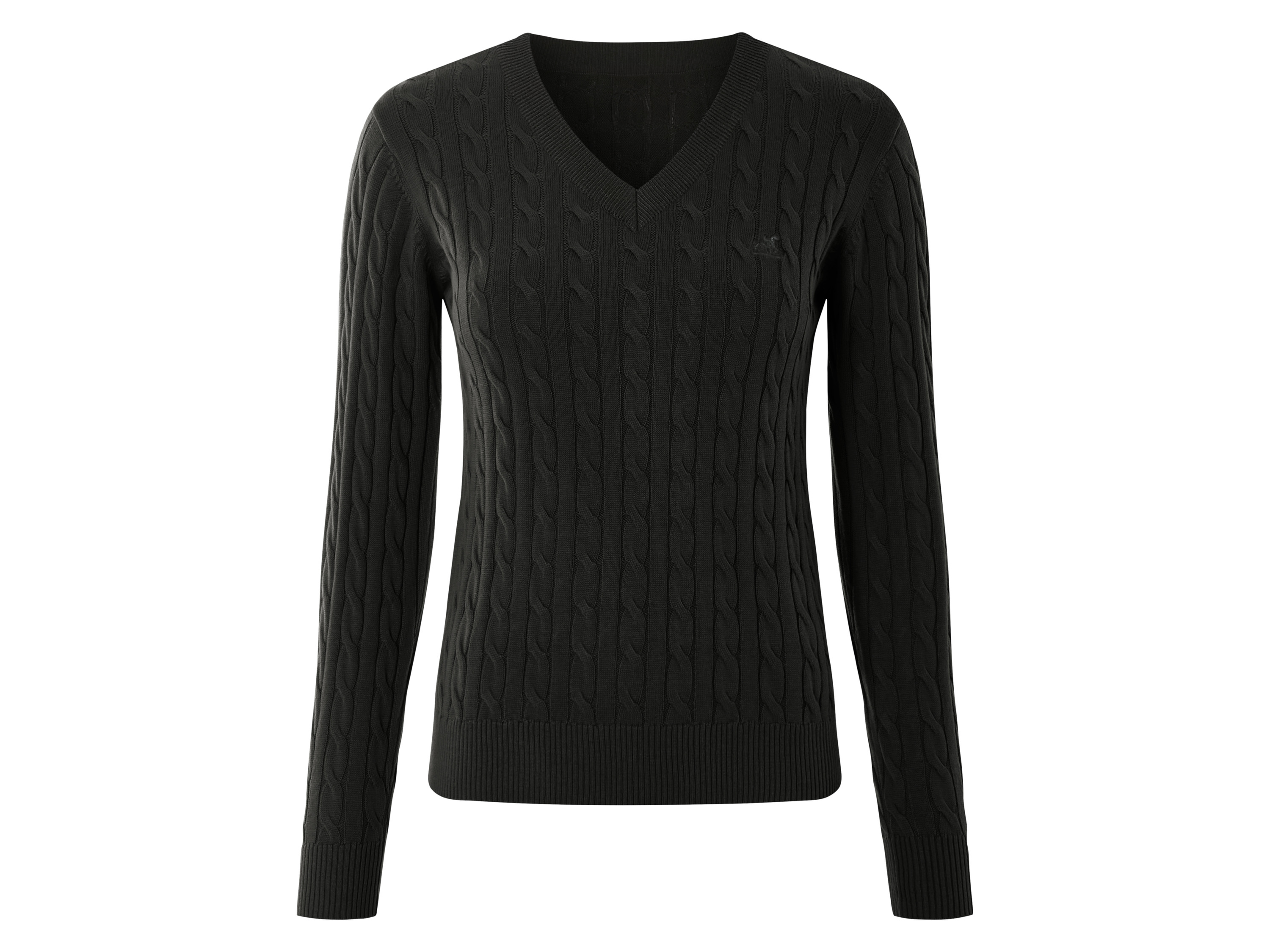 esmara Sweter damski z dzianiny L 44/46, Czarny