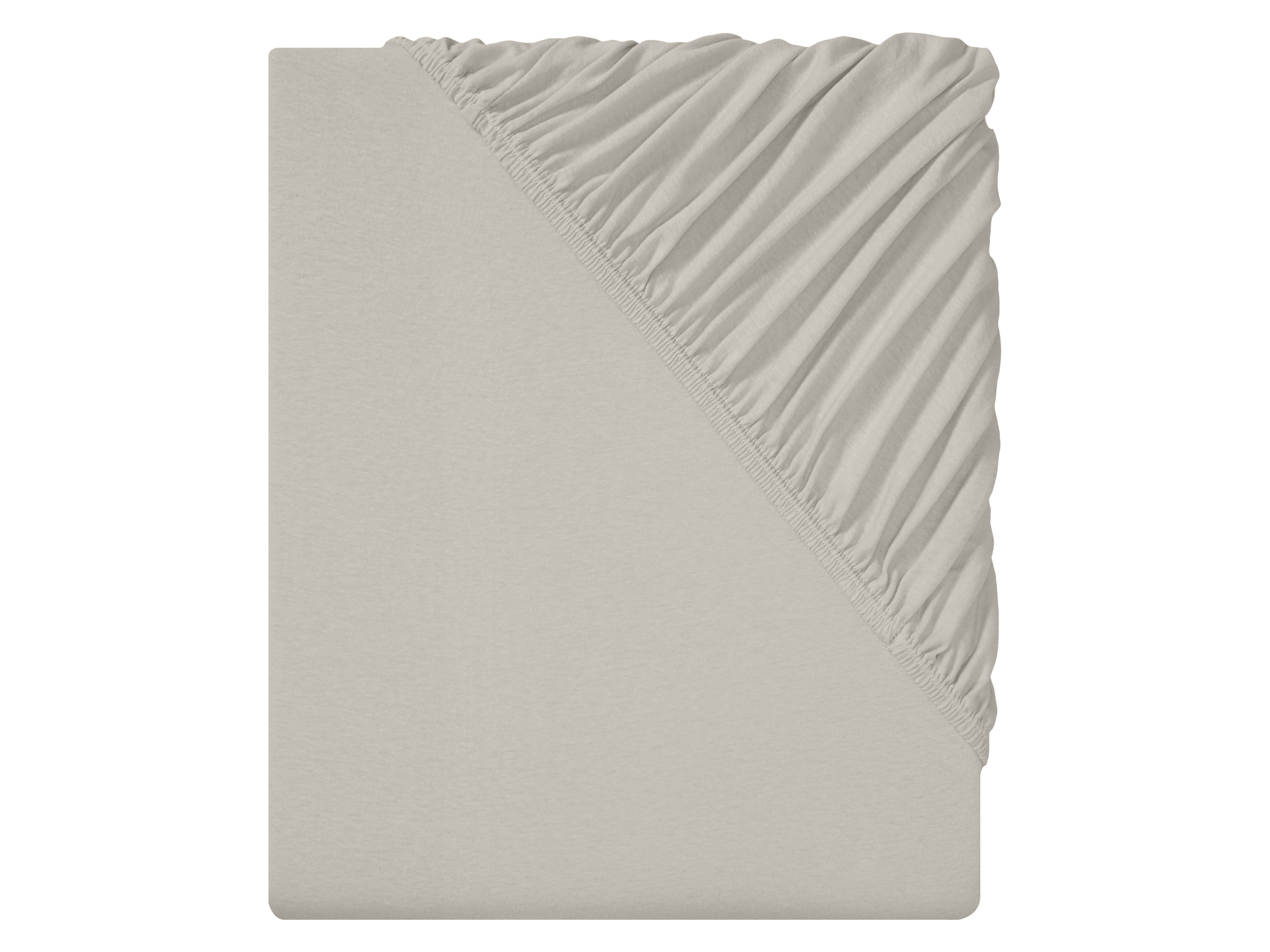 Livarno home Prześcieradło z lnem z gumką, 90-100 x 200 cm Beżowy