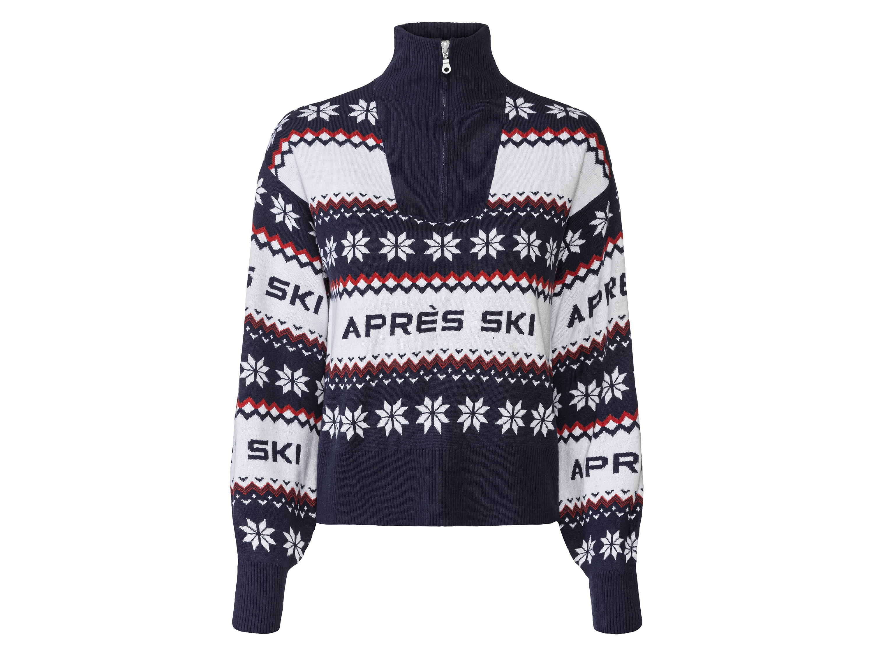 esmara Sweter damski w stylu norweskim Granatowy, L44/46
