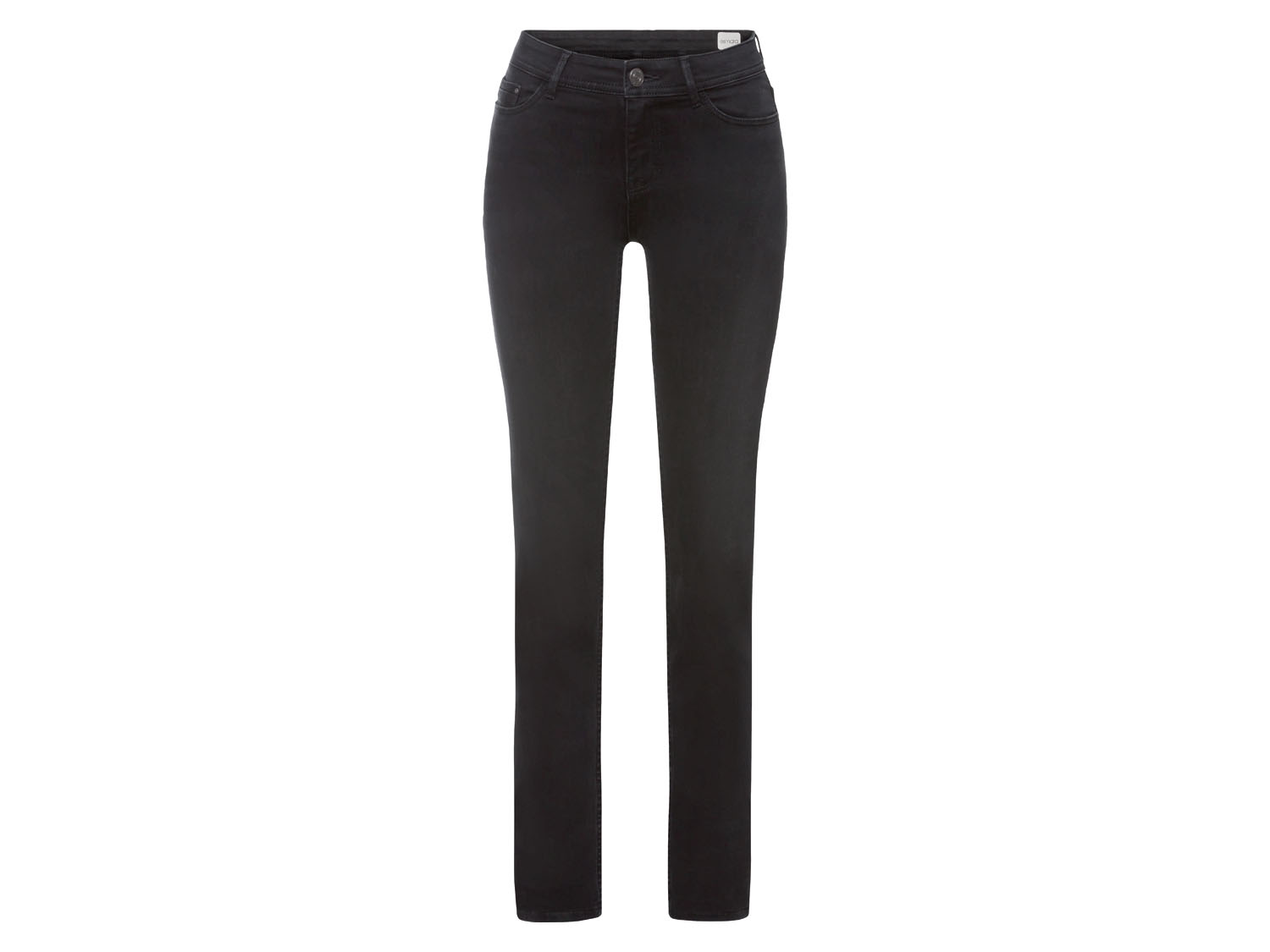 esmara Jeansy damskie z bawełny, Slim Fit Krótsze, 34, Czarny