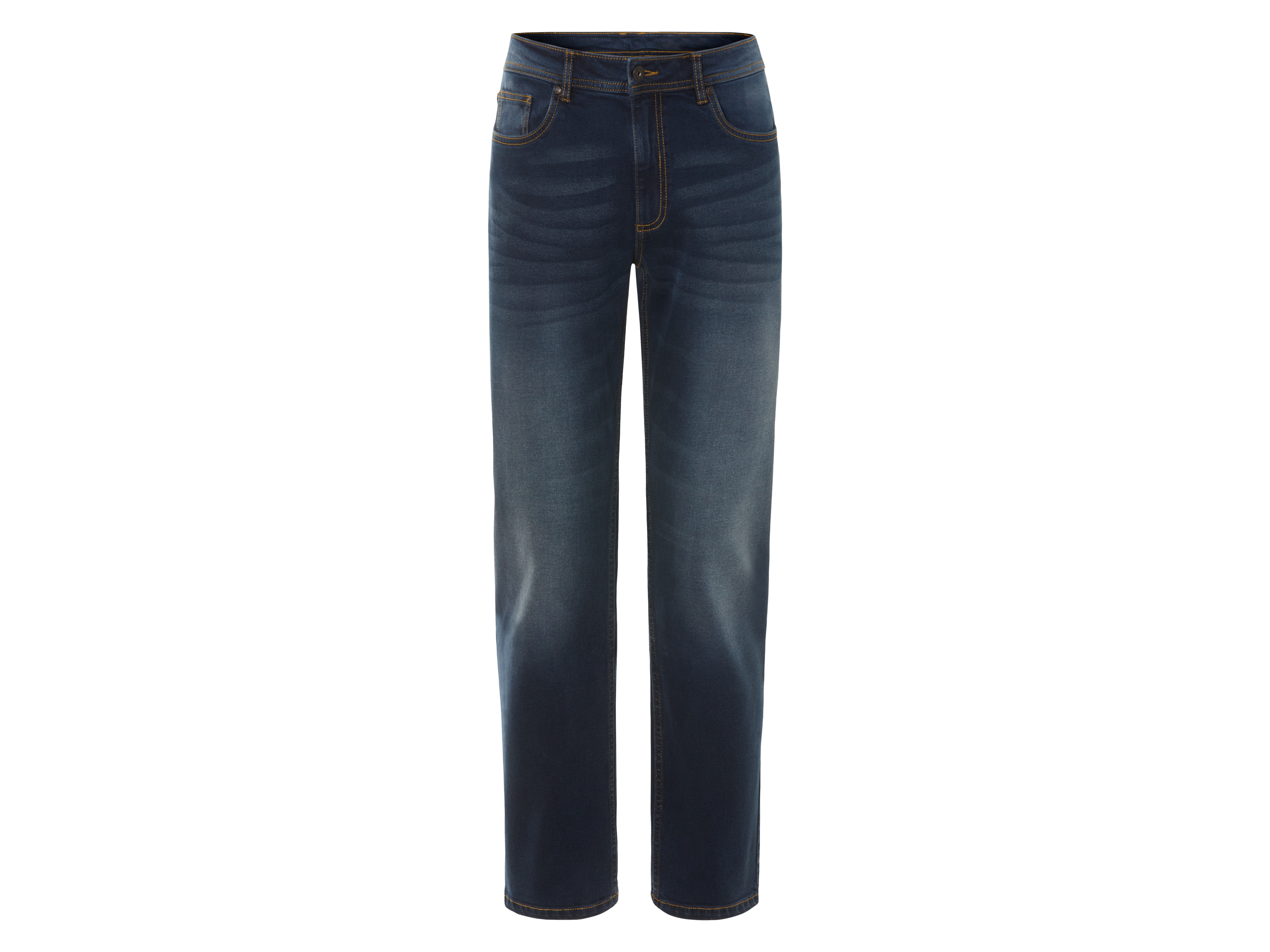 Livergy Jeansy męskie z bawełną, Straight Fit 46 30/32, Ciemnoniebieski