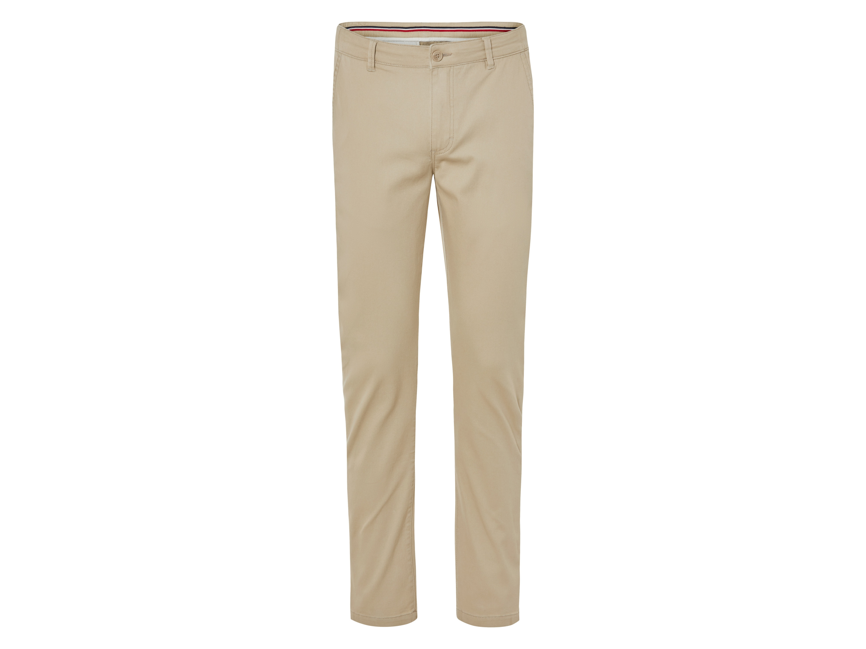 Livergy Spodnie chinosy slim fit męskie Beżowy, M 48/50