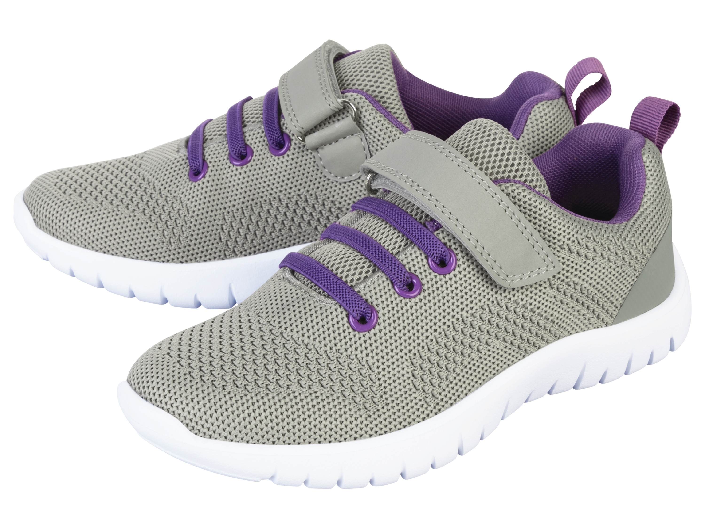 pepperts! Buty sneakersy dziecięce z przewiewną cholewką tekstylną Szary, 36