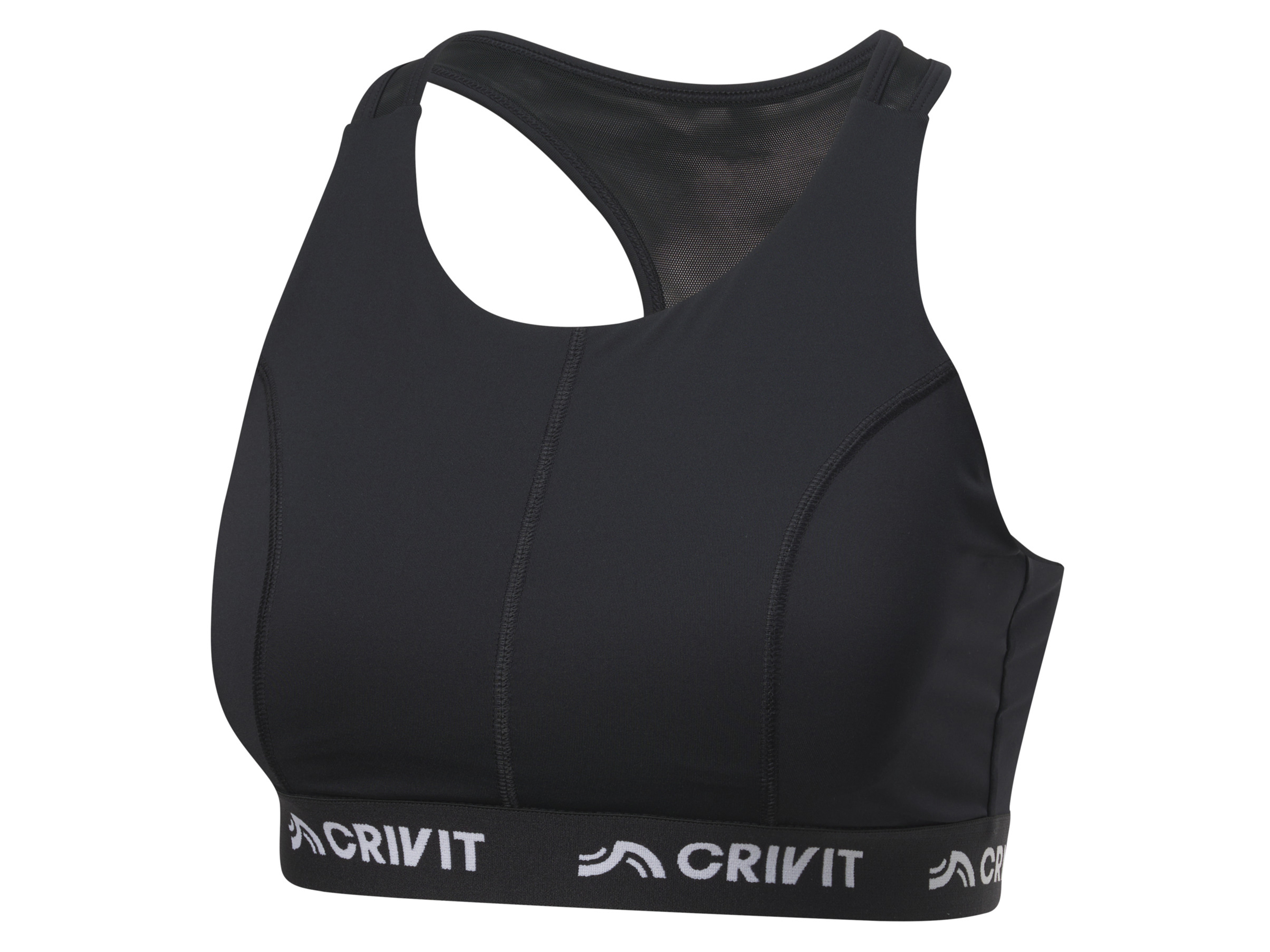 Crivit Biustonosz sportowy, mocne podtrzymanie Czarny, L44/46