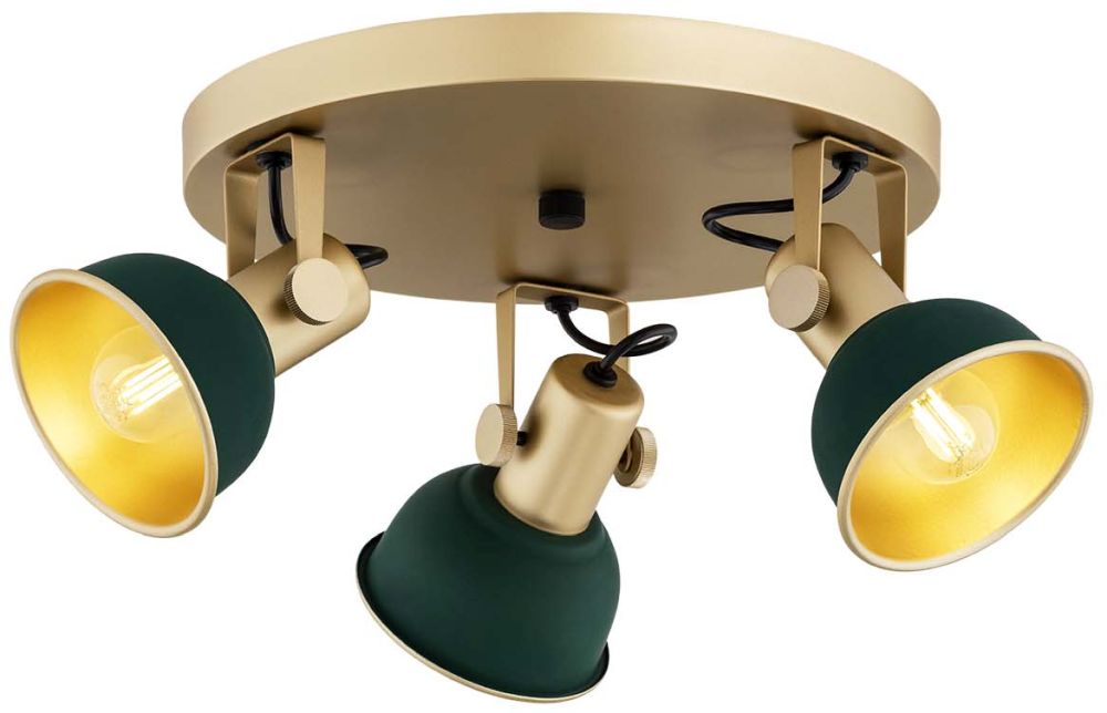 Darmowa Dostawa - Lampa podsufitowa 3x7 W zielona Argon Lenora 6242
