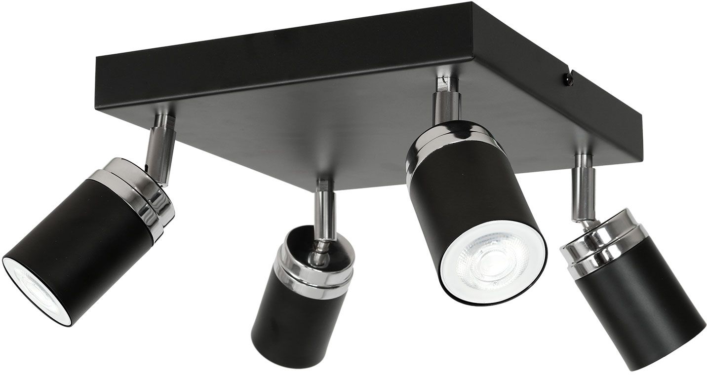 Darmowa Dostawa - Lampa podsufitowa 4x8 W czarny Luminex Reno 5148