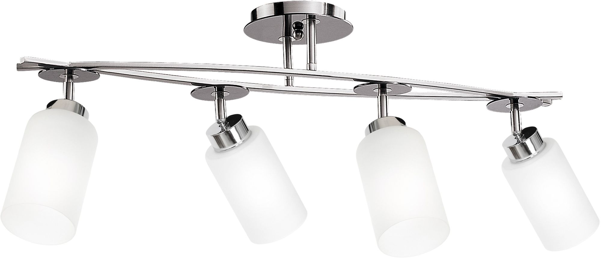 Darmowa Dostawa - Lampa podsufitowa 4x60 W czarna-chrom Luminex Tokio 0686