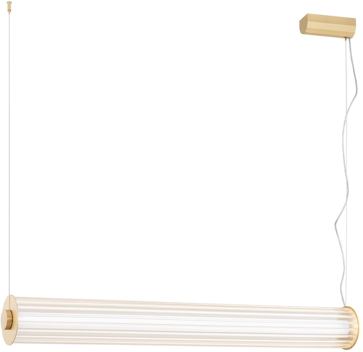 Darmowa Dostawa - Lampa wisząca 1x60 W mosiądz-przezroczysta Argon Hampton 8627