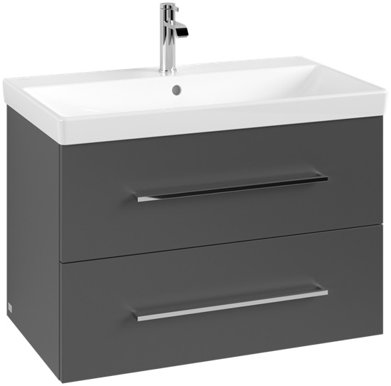 Darmowa Dostawa - Szafka 78x45.2x51.4 cm podumywalkowa wisząca grafitowa Villeroy & Boch Avento A89100VR
