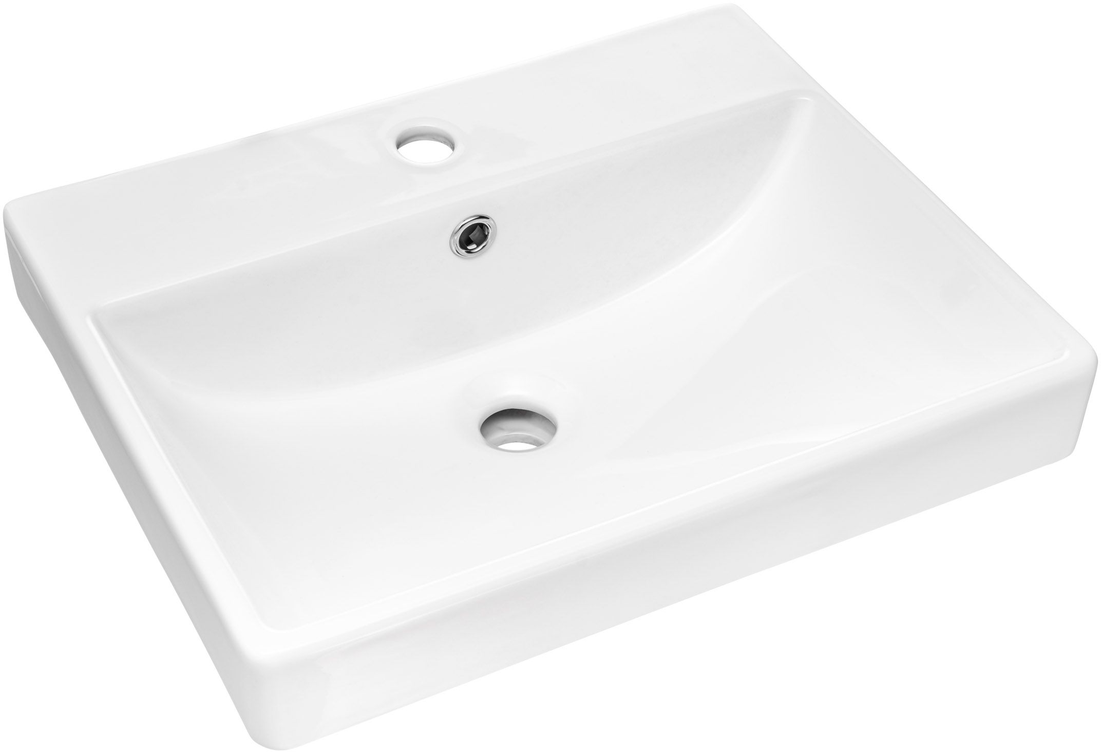 Darmowa Dostawa - Umywalka 60x40 cm prostokątna meblowa biała Comad Rita UNRITAGW60
