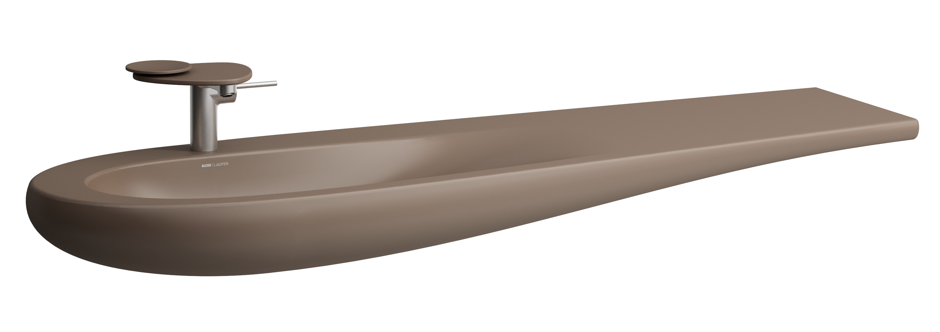 Darmowa Dostawa - Umywalka 160x50 cm ścienna-meblowa brąz/beż Laufen Il Bagno Alessi H8149711881041